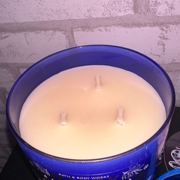 Bath & Body Works Blue Hanukkah Candle with Menorah Design - Picture 2 of 3